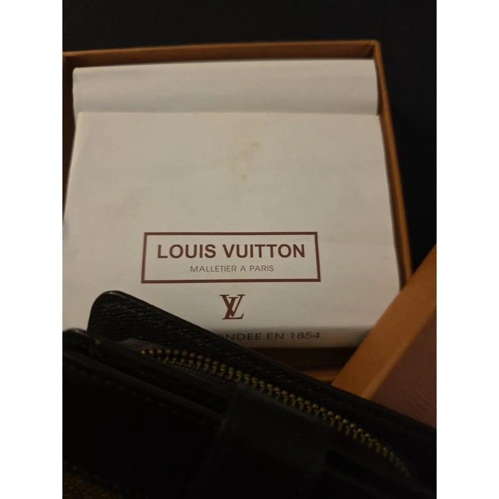 Louis Vuitton Damier Ebene Compact Zip Bifold Wallet N61668 Brown LV